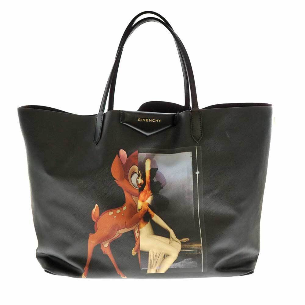 GIVENCHY Bambi Antigona Shopping Bag Tote Black Disney Collaboration Limited